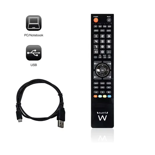Ewent EW1570 mando a distancia DTT, DVD/Blu-ray, Proyector, SAT, STB, Altavoz para