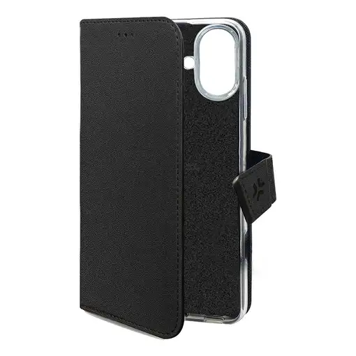 Celly WALLY1080 funda para teléfono móvil 17 cm (6.7'') Funda cartera Negro