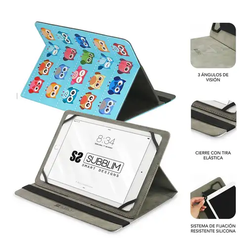 Funda Tablet Universal Trendy Case Owls 9.6\ a 11\