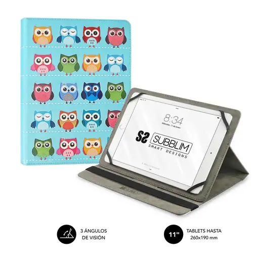 Funda Tablet Universal Trendy Case Owls 9.6\ a 11\