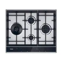 Haier Series 4 HAHG6D5XH Negro, Acero inoxidable Integrado 60 cm Encimera de gas 4
