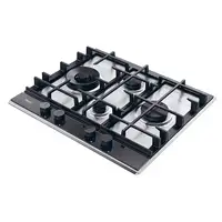 Haier Series 4 HAHG6D5XH Negro, Acero inoxidable Integrado 60 cm Encimera de gas 4