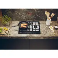 Haier Series 4 HAHG6D5XH Negro, Acero inoxidable Integrado 60 cm Encimera de gas 4