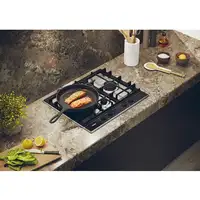 Haier Series 4 HAHG6D5XH Negro, Acero inoxidable Integrado 60 cm Encimera de gas 4