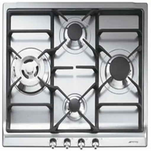 Smeg SER60SGH3 hobs Acero inoxidable Integrado Encimera de gas 4 zona(s)