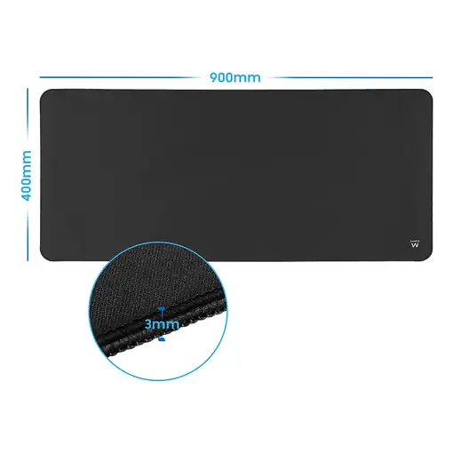 Ewent EW3182 alfombrilla para ratón Alfombrilla de ratón para juegos Negro
