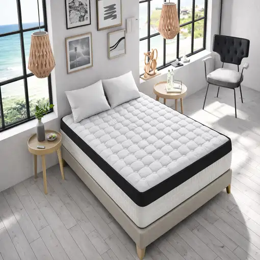 Colchón Visco Carbono Antibacteriano 90 x 180 Altura 22cm ±2