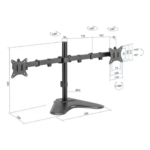 iggual SSM02 Soporte sobremesa 2 monitores 13''-32''