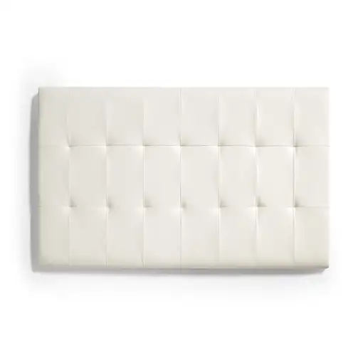 Cabecero De Cama 135 Capitone Cuadros Polipiel 152X57X5Cm Blanco
