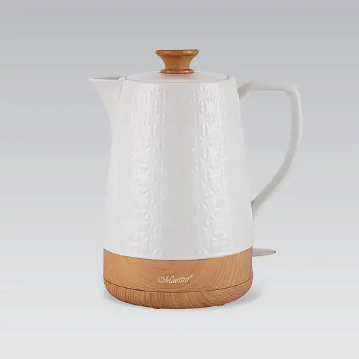 Maestro MR-076 tetera eléctrica 1,8 L 1800 W Blanco, Madera
