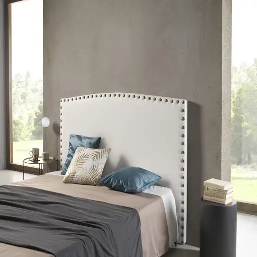 Cabecero Ambar Para Cama De 120 De Polipiel Blanco 154X115X8. Matris