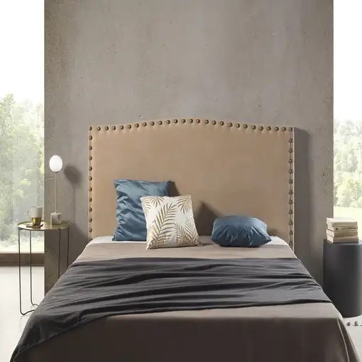 Cabecero Ambar Para Cama De 140 De Tela Camel 154X115X8 Matris
