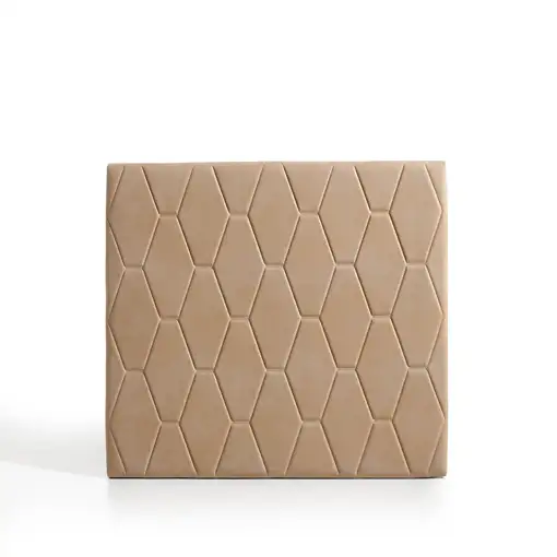 Cabecero Ágata Para Cama De 80 De Tela Camel 115X115X8. Matris Cabecero Ágata Para Cama De 80 De Tela Camel 115X115X8. Matris