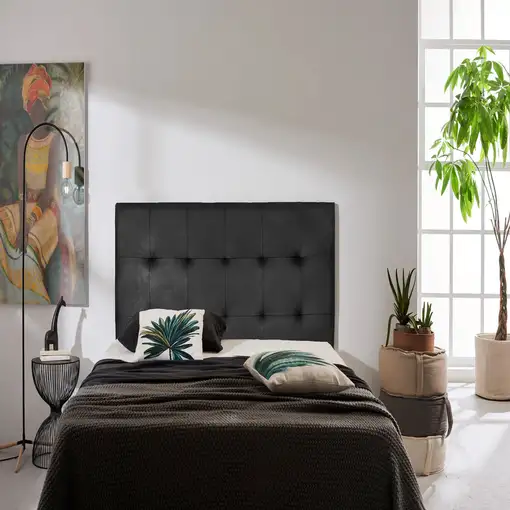 Cabecero Aster Polipiel Negro 160