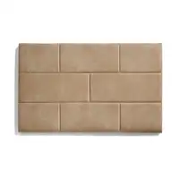 Cabecero De Cama 110 Muro Ladrillos Tela Antimanchas 112X57X5Cm Camel Claro