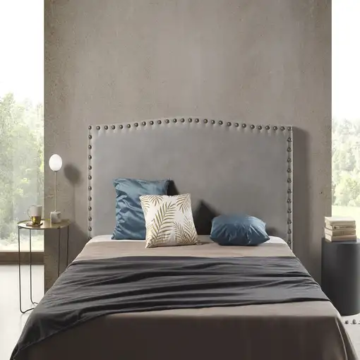 Cabecero Ambar Para Cama De 110 De Tela Gris 115X115X8 Matris