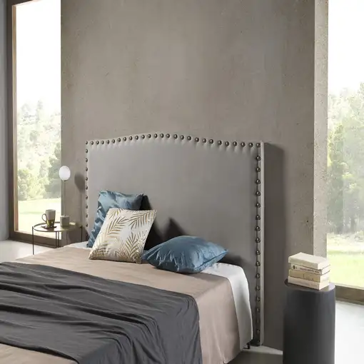 Cabecero Ambar Para Cama De 110 De Tela Gris 115X115X8 Matris