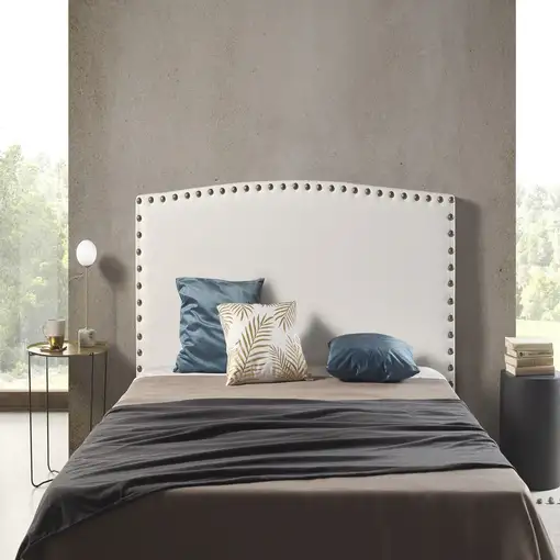 Cabecero Ambar Para Cama De 80 De Polipiel Blanco 115X115X8. Matris