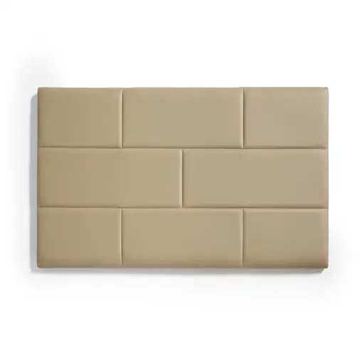 Cabecero De Cama 80 Muro Ladrillos De Polipiel 112X57X5Cm Camel Claro