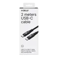 Celly USBCUSBC100WBK cable USB 2 m USB C Negro