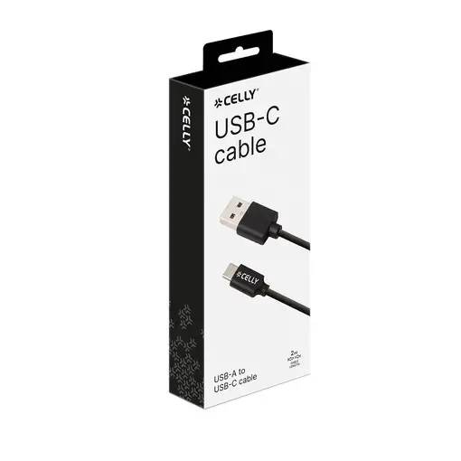 Celly USB-C2M cable USB 2 m USB A USB C Negro