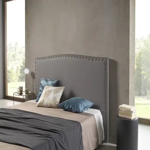 Cabecero Ambar Para Cama De 110 De Polipiel Gris 115X115X8. Matris