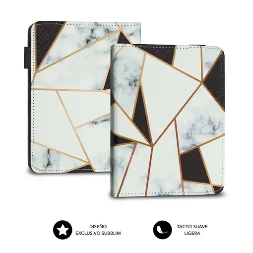 Funda Ebook Clever Mármol Negro