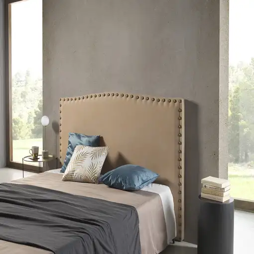 Cabecero Ambar Para Cama De 90 De Tela Camel 115X115X8 Matris