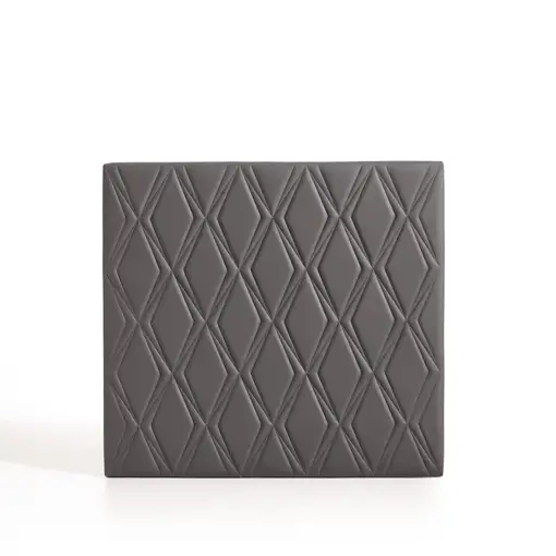 Cabecero Rubí Para Cama De 150 De Polipiel Gris 154X115X8. Matris Cabecero Rubí Para Cama De 150 De Polipiel Gris 154X115X8. Matris