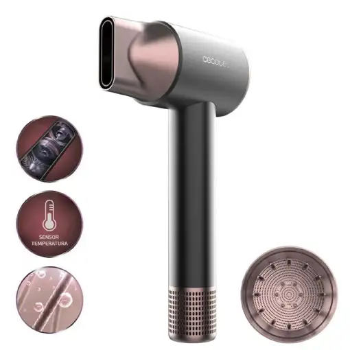 Cecotec Secador de Pelo Iones DryGlam 2in1 Sensor Black. 1400W, 110000rpm Cecotec Secador de Pelo Iones DryGlam 2in1 Sensor Black. 1400W, 110000rpm