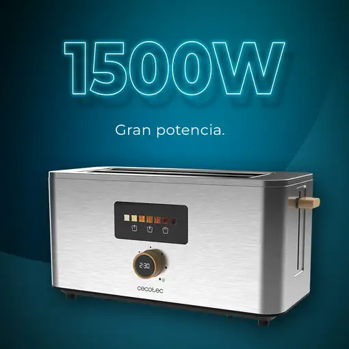 Cecotec Tostador vertical Touch&Toast Extra Double