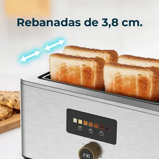 Cecotec Tostador vertical Touch&Toast Extra Double