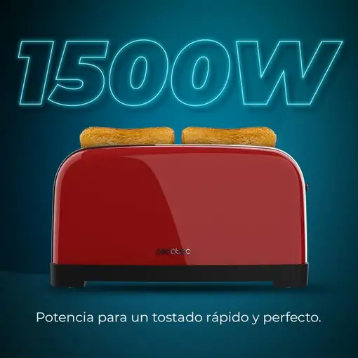Cecotec Tostador vertical Tostador vertical Toastin' time 1500 Red