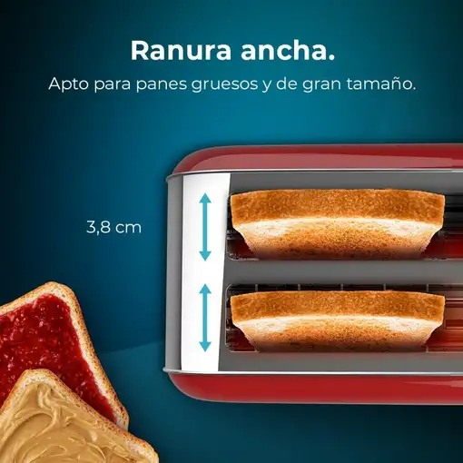 Cecotec Tostador vertical Tostador vertical Toastin' time 1500 Red