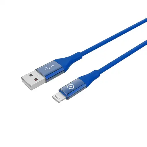 Celly USBLIGHTCOLORBL cable de conector Lightning 1 m Azul