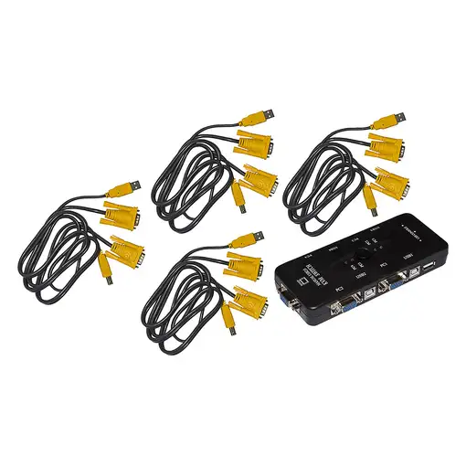 LINK LKKWM4 interruptor KVM Negro