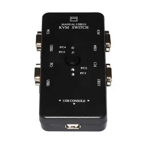 LINK LKKWM4 interruptor KVM Negro