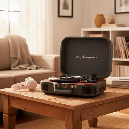 Tocadiscos Bluetooth VC600 PRIXTON Reproductor y Convertidor de Vinilos - Gris