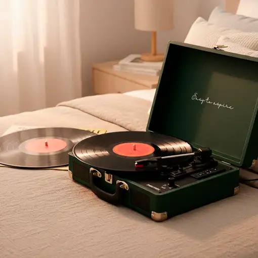Tocadiscos Bluetooth VC400 PRIXTON Reproductor y Convertidor - Verde Oscuro