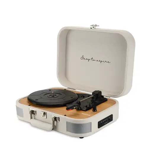 Tocadiscos Bluetooth VC600 PRIXTON Reproductor y Convertidor de Vinilos - Crema
