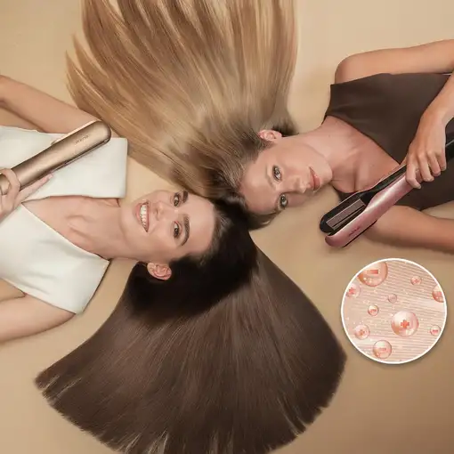 Cecotec AirLisse 2in1 ForceDry Plancha de pelo Airflow Champán