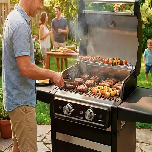 Barbacoa Eléctrica 3000W Doble Zona Interior y Exterior Fagor Force Grill FGE14291