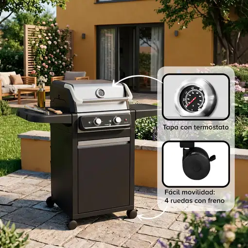 Barbacoa Eléctrica 3000W Doble Zona Interior y Exterior Fagor Force Grill FGE14291