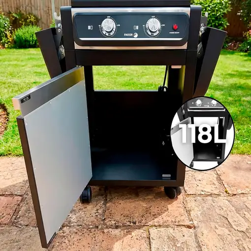 Barbacoa Eléctrica 3000W Doble Zona Interior y Exterior Fagor Force Grill FGE14291