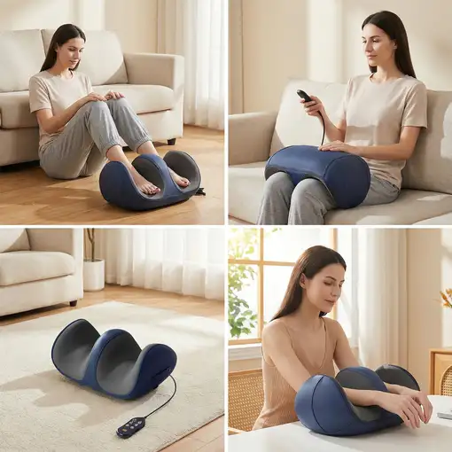 Cojín Shiatsu BODYLIFE con calor y masaje 3D para piernas y pies.