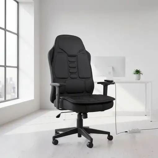 Asiento de masaje BODYLIFE con calor para espalda, lumbares y muslos.