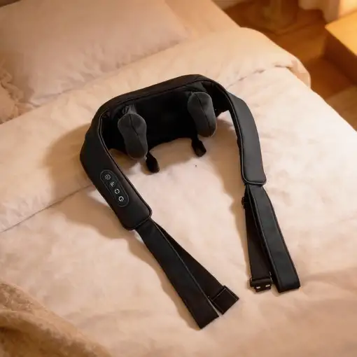 Masajeador Shiatsu BODYLIFE con calor bidireccional para cuello y espalda.