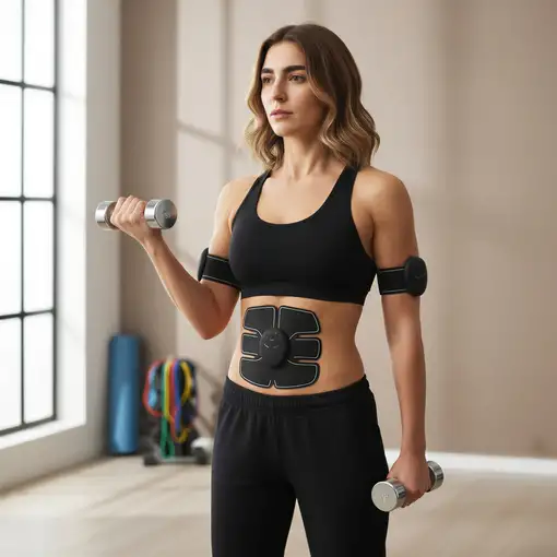 Electroestimulador EMS BODYLIFE para tonificar abdomen, brazos y piernas.