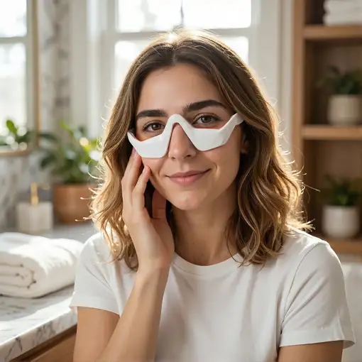 Máscara ocular EMS BODYLIFE con luz roja para revitalizar la mirada.
