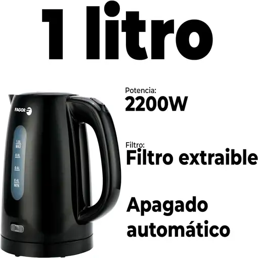 Pack Tostador 2 Ranuras con Hervidor Eléctrico 1,7L Apagado Automático Fagor
